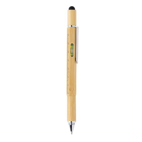 Obrázky: Multifunkčné pero 5 v 1 z bambusu, Obrázok 4