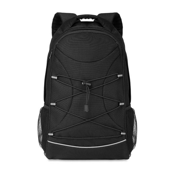 Obrázky: Čierny ruksak z RPET s reflexným panelom, Obrázok 4