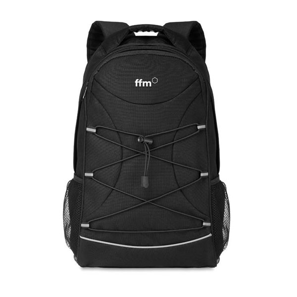 Obrázky: Čierny ruksak z RPET s reflexným panelom, Obrázok 5