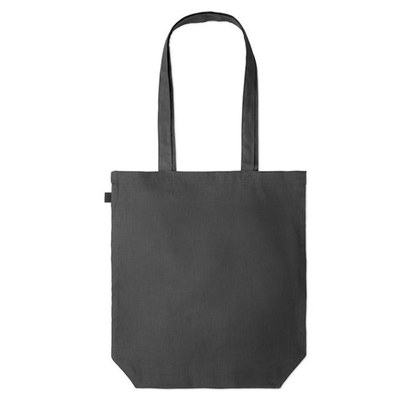 Obrázky: Čierna nákupná taška z konopnej látky, 200g, Obrázok 5