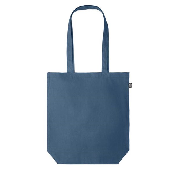 Obrázky: Modrá nákupná taška z konopnej látky, 200g, Obrázok 3