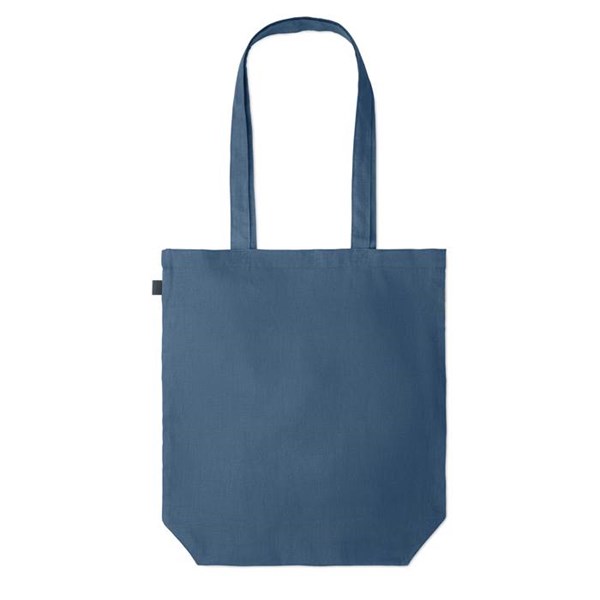 Obrázky: Modrá nákupná taška z konopnej látky, 200g, Obrázok 4