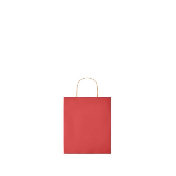 Obrázky: Papierová taška červená 18x8x21cm,skrútená rukoväť, Obrázok 2