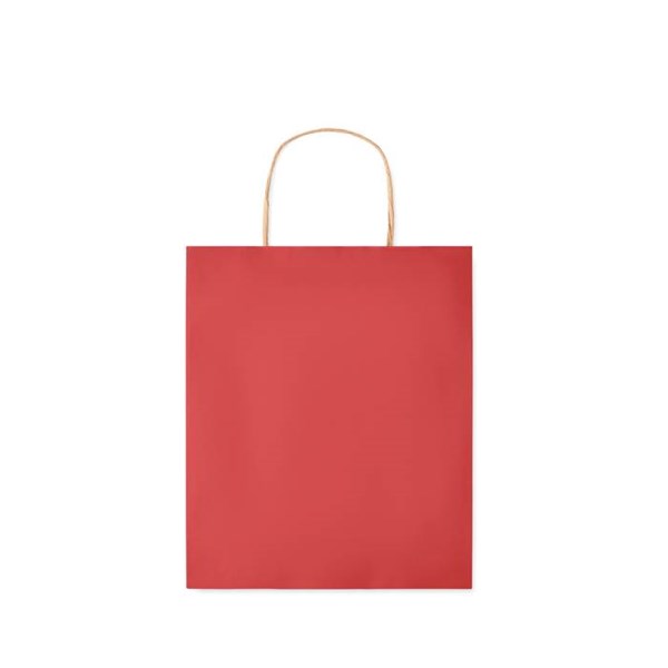 Obrázky: Papierová taška červená 18x8x21cm,skrútená rukoväť, Obrázok 3
