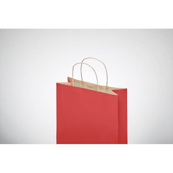 Obrázky: Papierová taška červená 18x8x21cm,skrútená rukoväť, Obrázok 4