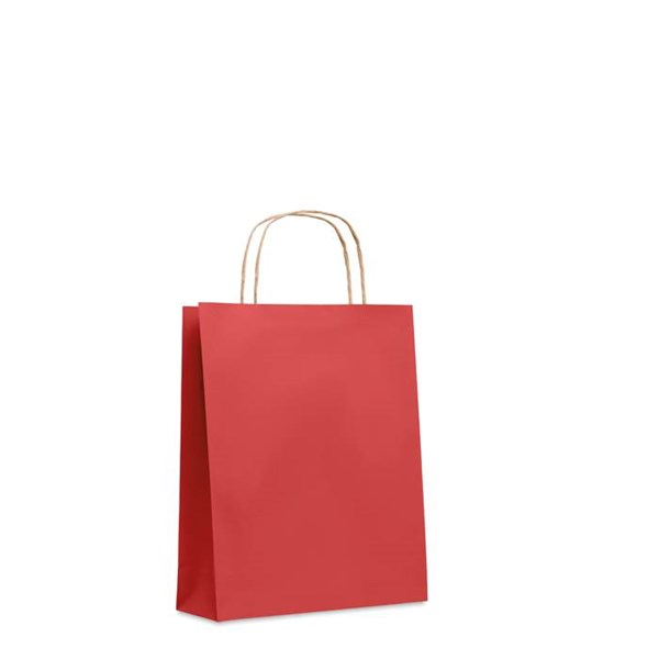 Obrázky: Papierová taška červená 18x8x21cm,skrútená rukoväť, Obrázok 5