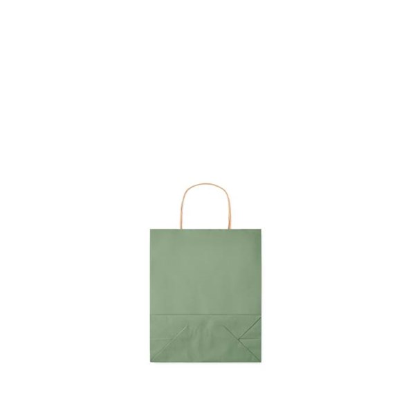 Obrázky: Papierová taška zelená 18x8x21cm, skrútená rukoväť, Obrázok 6