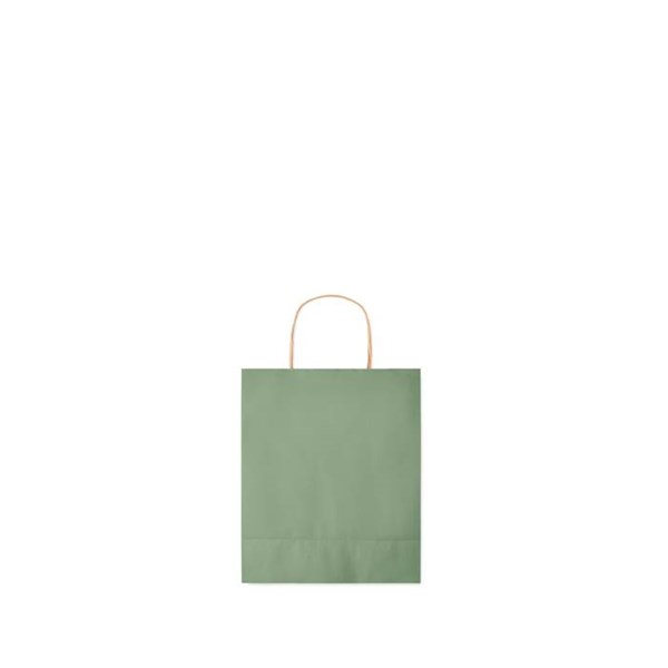 Obrázky: Papierová taška zelená 18x8x21cm, skrútená rukoväť, Obrázok 7
