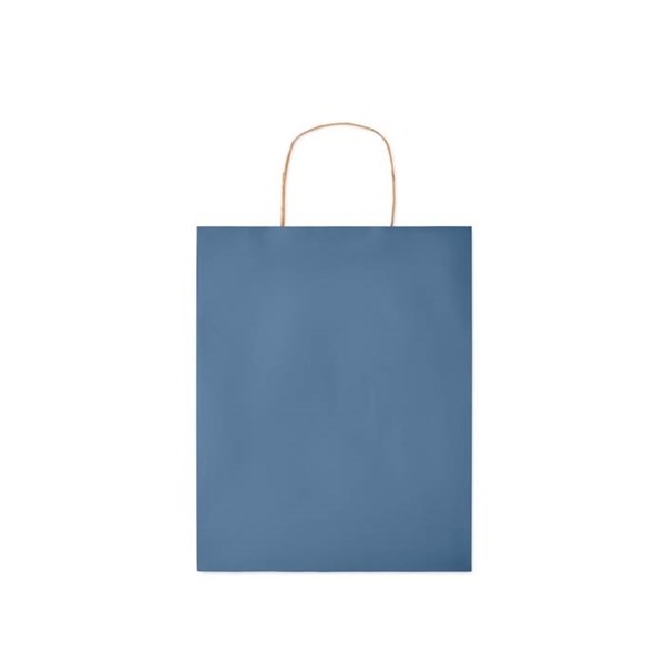 Obrázky: Papierová taška modrá 25x11x32cm, skrútená rukoväť, Obrázok 4