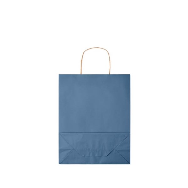 Obrázky: Papierová taška modrá 25x11x32cm, skrútená rukoväť, Obrázok 5