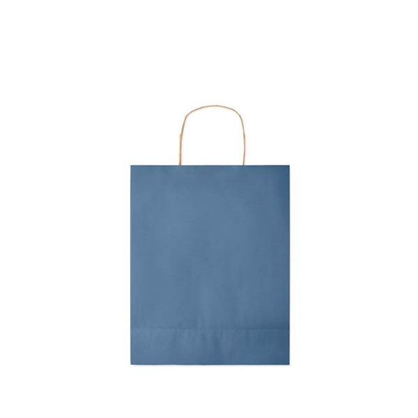 Obrázky: Papierová taška modrá 25x11x32cm, skrútená rukoväť, Obrázok 6