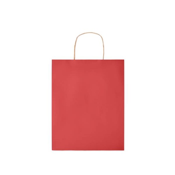 Obrázky: Papierová taška červená 25x11x32cm,krútená rukoväť, Obrázok 3