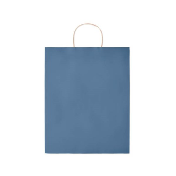 Obrázky: Papierová taška modrá 32x12x40cm, skrútená rukoväť, Obrázok 3