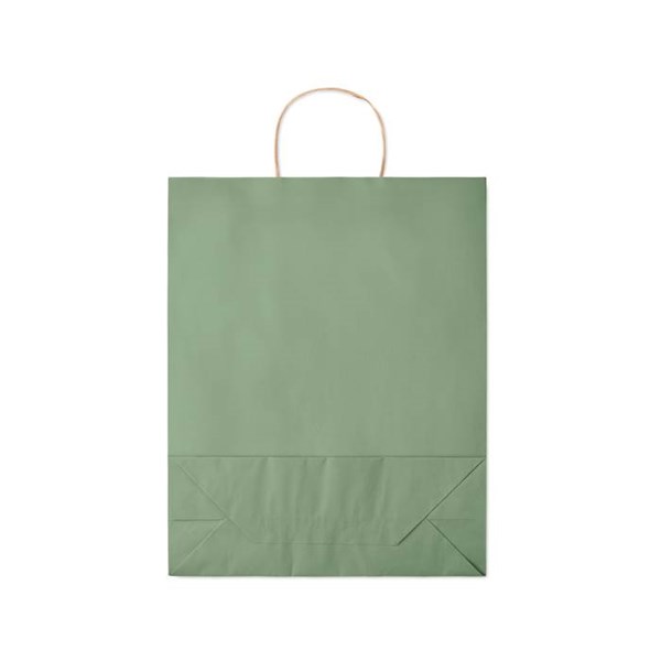 Obrázky: Papier. taška zelená 32x12x40cm,skrútená rukoväť, Obrázok 3