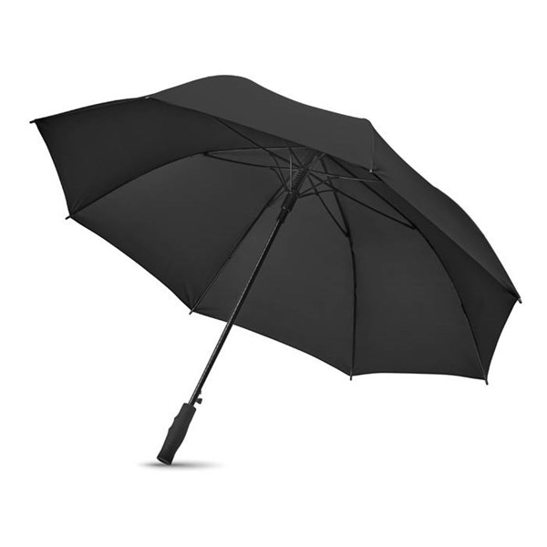 Obrázky: Manuálny vetruvzdorný čierny dáždnik, Obrázok 4