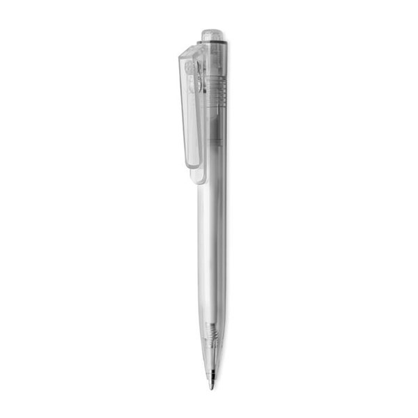 Obrázky: Transparentné šedé pero z RPET , otočný klip, Obrázok 2