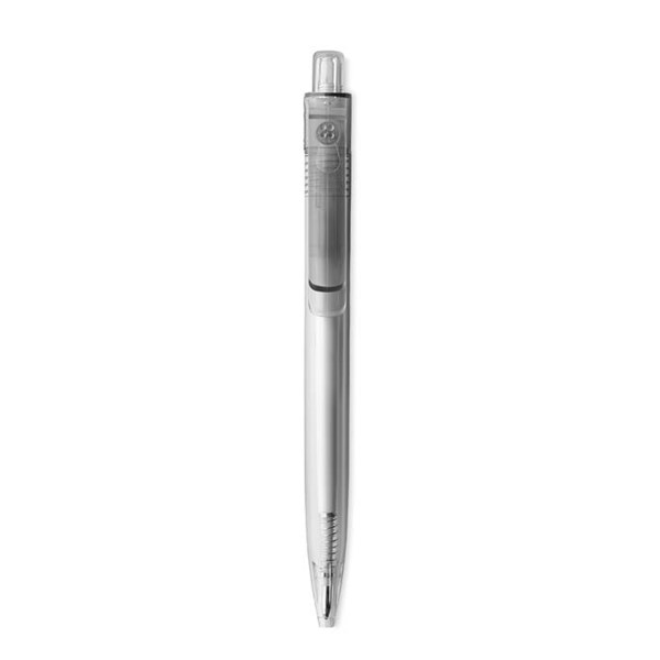 Obrázky: Transparentné šedé pero z RPET , otočný klip, Obrázok 3