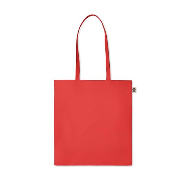 Obrázky: Nákupná taška z bio bavlny 140g, červená, Obrázok 2