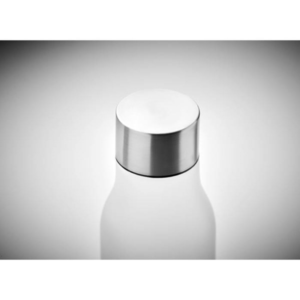 Obrázky: Biela fľaša z RPET, pogumovaná úprava, 600ml, Obrázok 10