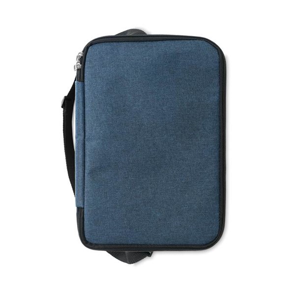 Obrázky: Chladiaca RPET taška s 2 oddielmi, modrá melanž, Obrázok 7