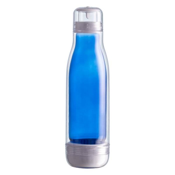 Obrázky: Dvojstenná modrá termofľaša 520 ml-sklo/tritán, Obrázok 4