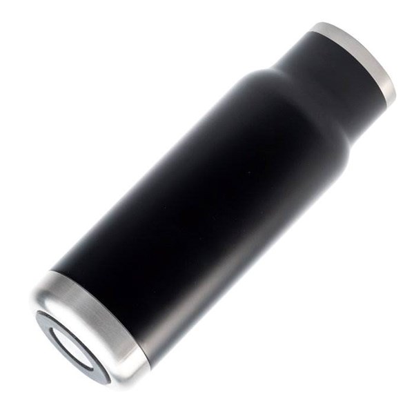 Obrázky: Čierna kovová termoska 530 ml, dizajnová rukoväť, Obrázok 7
