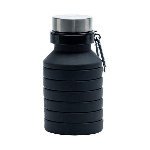 Obrázky: Skladacia športová fľaša 550 ml, čierna