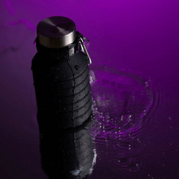 Obrázky: Skladacia športová fľaša 550 ml, čierna, Obrázok 5