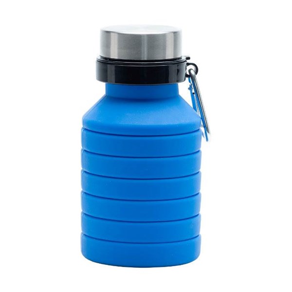 Obrázky: Skladacia športová fľaša 550 ml, modrá