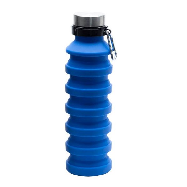Obrázky: Skladacia športová fľaša 550 ml, modrá, Obrázok 4