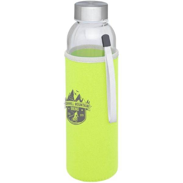 Obrázky: Limetková zelená sklenená športová fľaša, 500ml, Obrázok 18