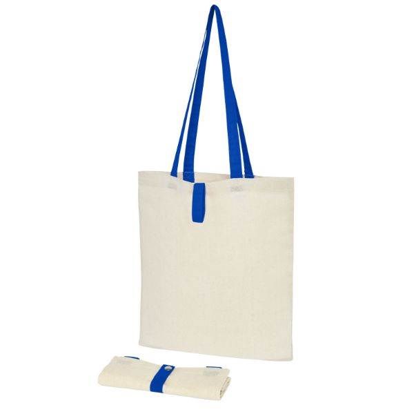 Obrázky: Prírodná nákupná taška, modré rukoväte, BA 100g, Obrázok 20