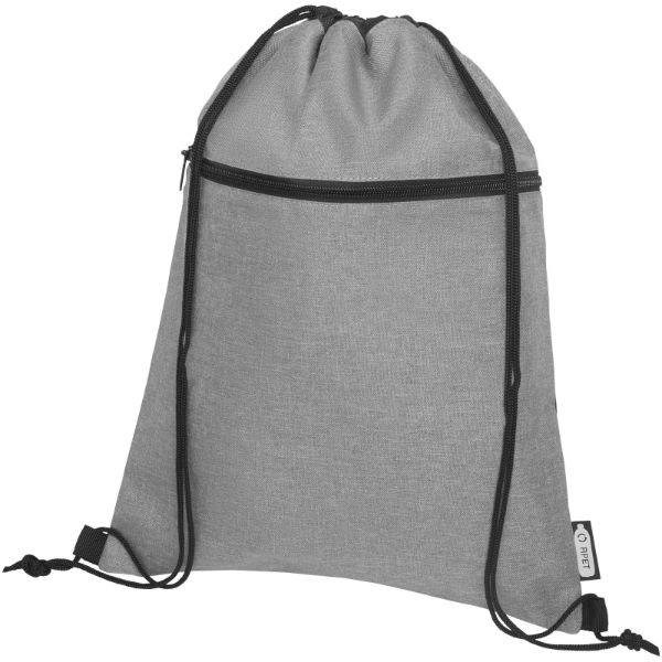 Obrázky: Šedo/čierny melanž ruksak, vrecko na zips, z RPET, Obrázok 15