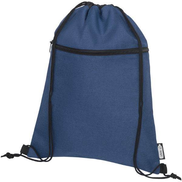Obrázky: Tm.modrý/čierny melanž ruksak,vrecko na zips, RPET, Obrázok 15