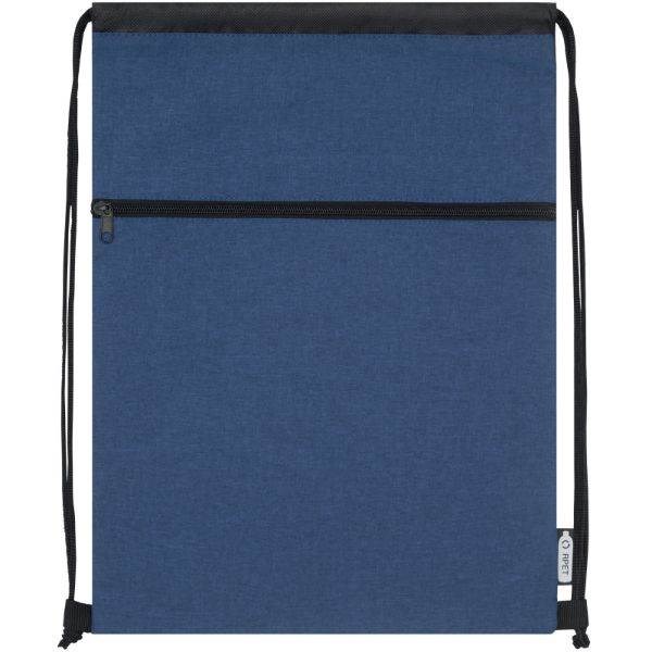 Obrázky: Tm.modrý/čierny melanž ruksak,vrecko na zips, RPET, Obrázok 20
