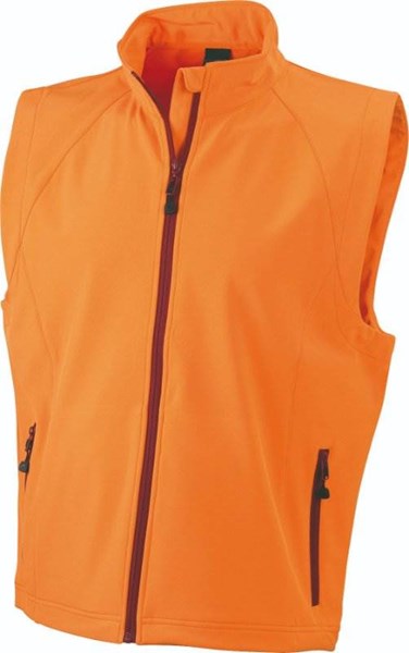 Obrázky: Oranžová softshellová vesta J&N 270, pánska XXXL