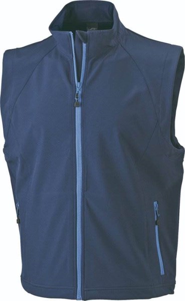 Obrázky: Nám.modrá softshellová vesta J&N 270, pánska S