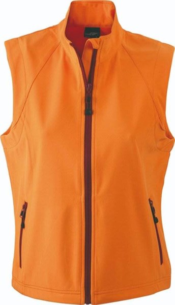 Obrázky: Oranžová softshellová vesta J&N 270, dámska L