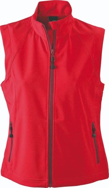 Obrázky: Červená softshellová vesta J&N 270, dámska XL