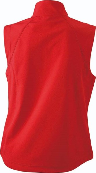 Obrázky: Červená softshellová vesta J&N 270, dámska M, Obrázok 2
