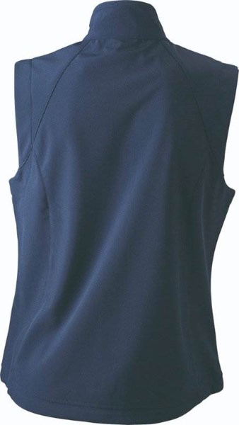 Obrázky: Námor.modrá softshellová vesta J&N 270, dámska XL, Obrázok 2