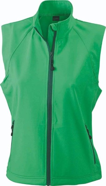 Obrázky: Zelená softshellová vesta J&N 270, dámska XL