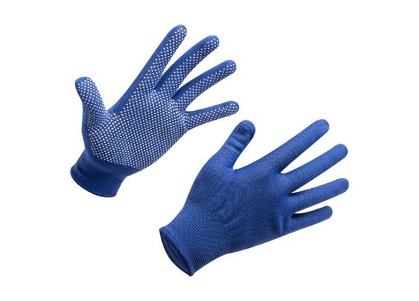 Obrázky: Pár elastických nylónových rukavic, modré, Obrázok 2