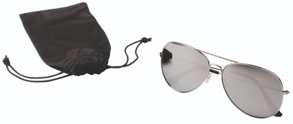 Obrázky: Kovové slnečné okuliare s UV400 v PE vrecku,čierne