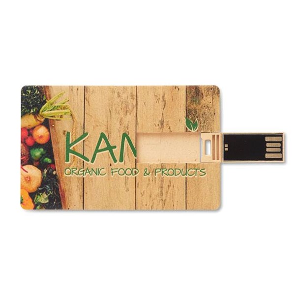 Obrázky: USB flash disk 8 GB, tvar kr.karty z pšenič. slamy, Obrázok 2