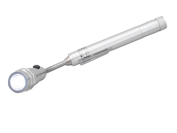 Obrázky: Teleskopická LED baterka Reflect,strieborná, Obrázok 3