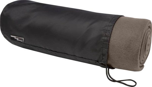 Obrázky: Antracitová flísová deka s RPET v obale