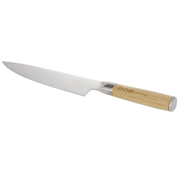 Obrázky: Nerezový kuchársky nôž s bambusovou rukoväťou, Obrázok 4