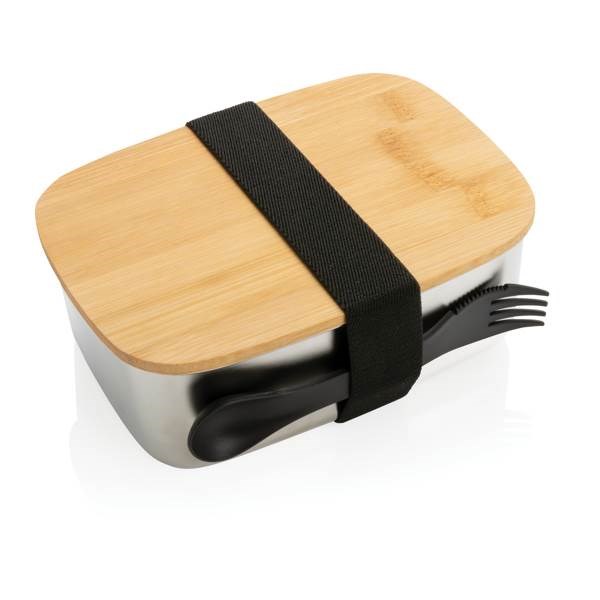Obrázky: Nerezová krabička na jedlo s bambusovým vekom, Obrázok 1