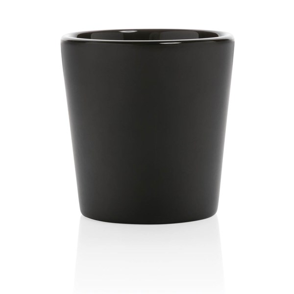 Obrázky: Moderný čierny keramický hrnček na kávu 300ml, Obrázok 3